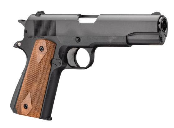 HFC - 1911 Kaasukäyttöinen Softgun pistooli ilman takaiskua - Musta / Puu - Game-On.no