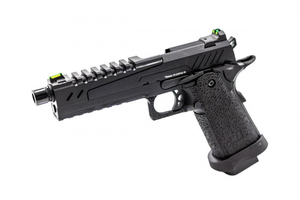 Hi-Capa 5.1 Split Gas Powered Softgun Pistol - Musta - Game-On.com