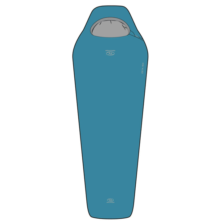 Highlander Zeta 150 Sovepose Sky Blue – Ultralett sommersovepose - Game-On.no