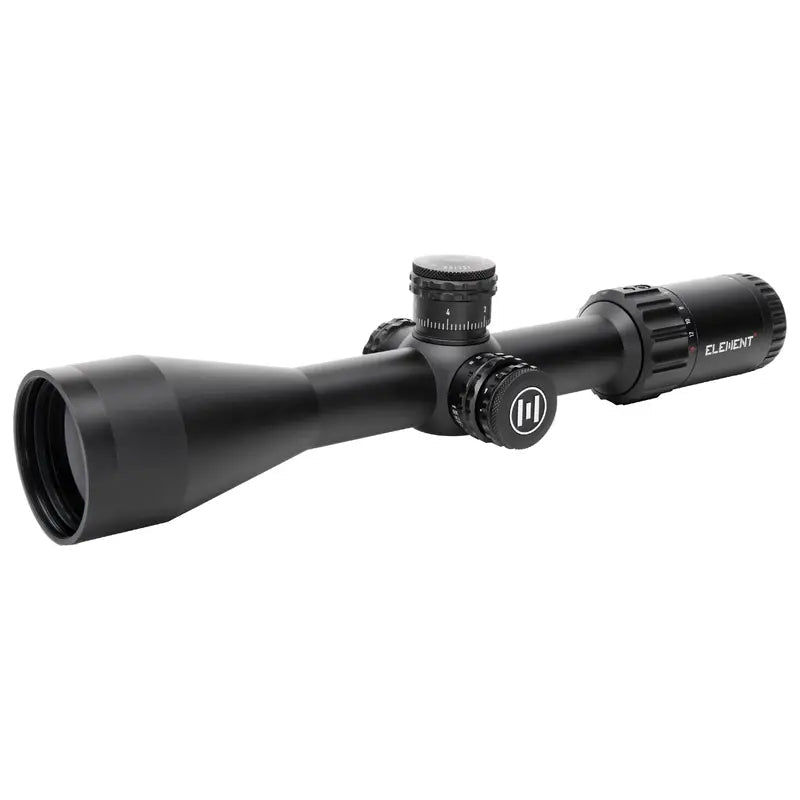 Element Optics Helix HDLR 2-16x50 kikkertsikte, skrått forfra mot objektivet