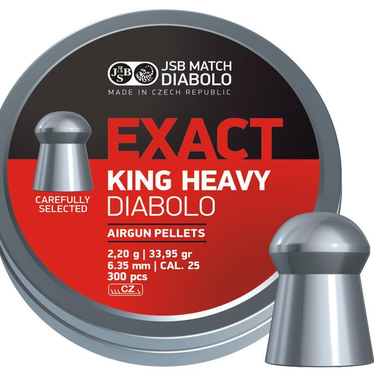 JSB Exact King Heavy - 6,35 mm - 150stk - Game-On.no