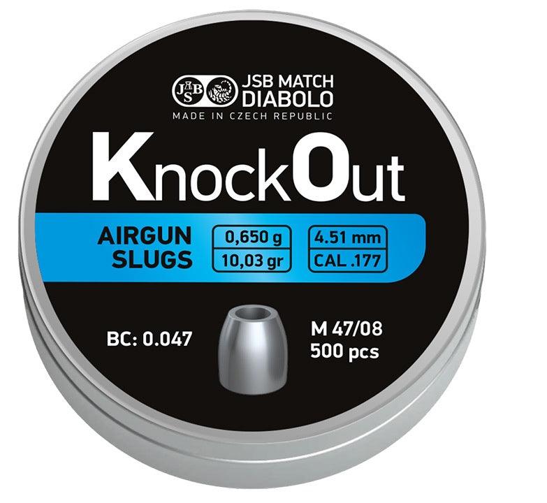 JSB - KnockOut Slugs - 4.51mm(0.650g) - 500stk - Game-On.no