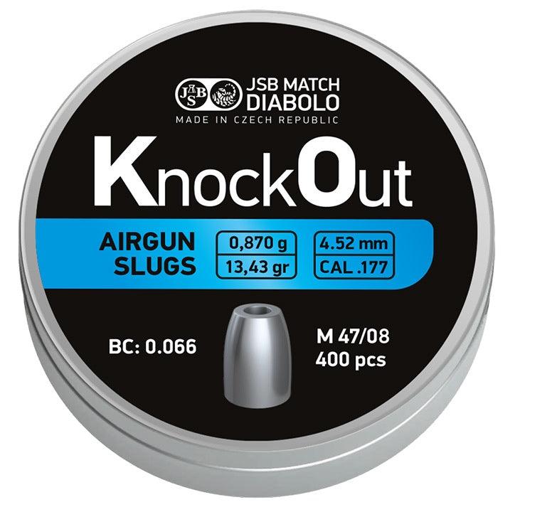 JSB - KnockOut-kugler - 4,52 mm (13,43 g) - 400 stk - Game-On.no