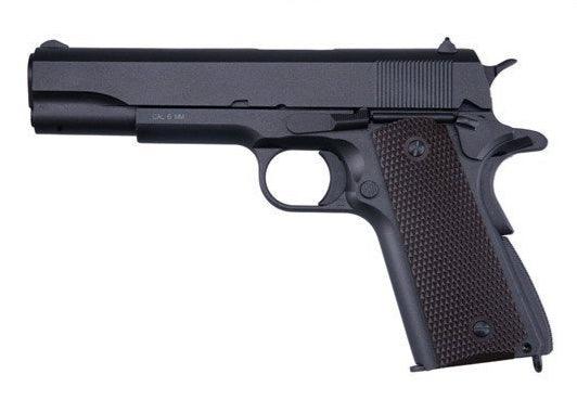 KWC - 1911 Co2 powered Softgun with Blowback - Musta - Game-On.no