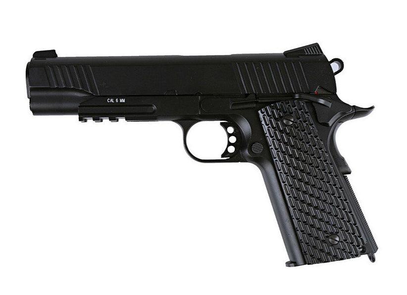 KWC - 1911 TAC CO2 Drevet Softgunpistol med Blowback - Svart - Game-On.no