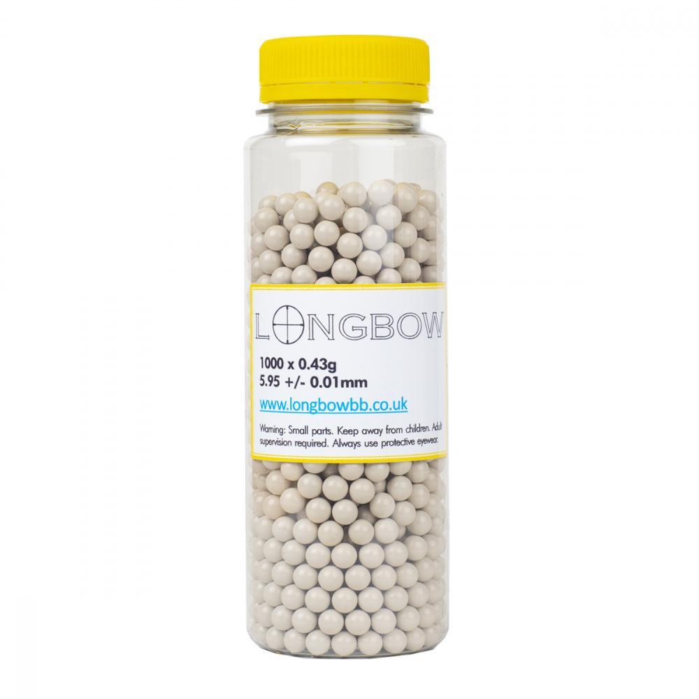 Longbow - 0.43g BB Bullets for Airsoft - 1000kpl - Game-On.no