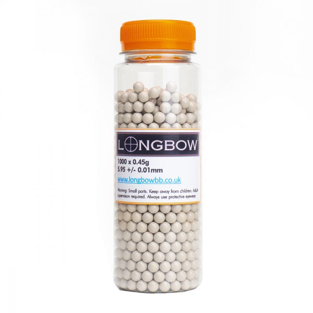 Longbow - 0.45g BB Bullets for Airsoft - 1000kpl - Game-On.no