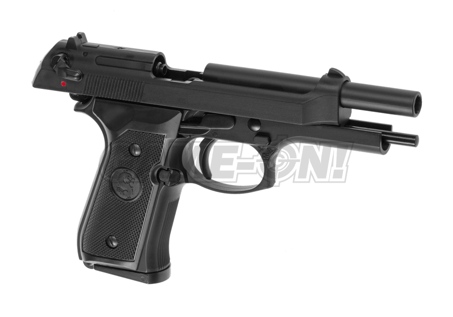 LS - M9 Classic Gas Softgun med blowback - Svart - Game-On.no