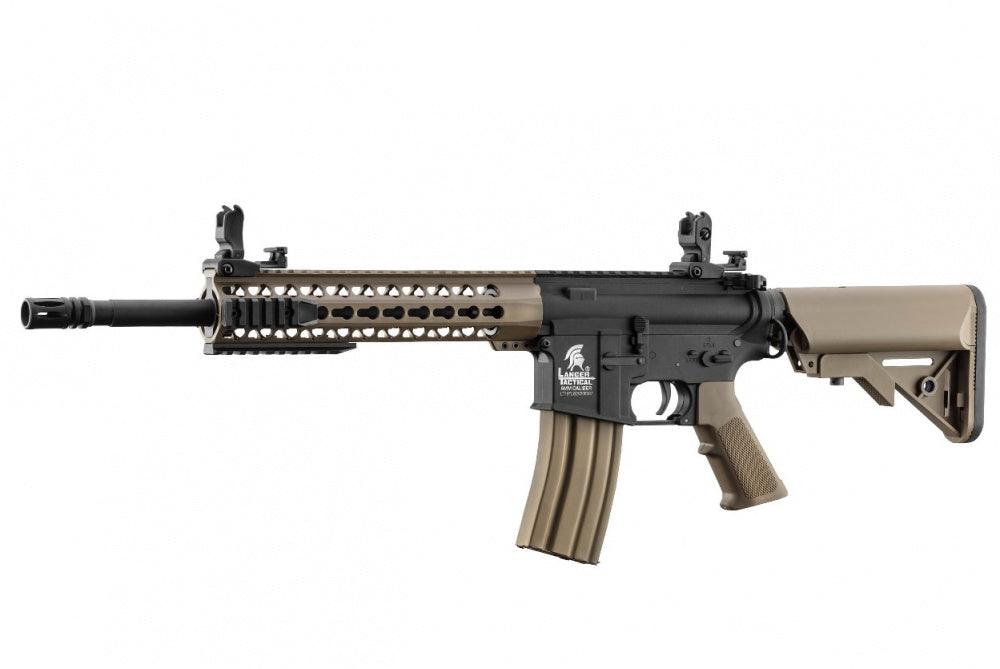 LT-19 - M4 Keymod Electric Softgun Rifle V2 - Tan/Black (PACKAGE) - Game-On.com