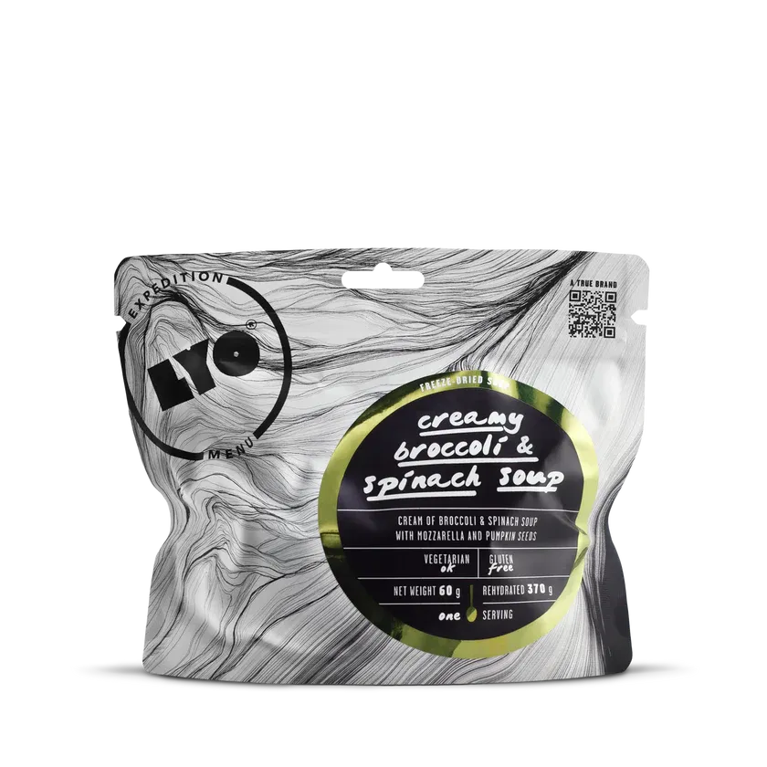 LYOFOOD Creamy Broccoli & Spinach Soup – Glutenfri kremet grønnsakssuppe for tur - Game-On.no