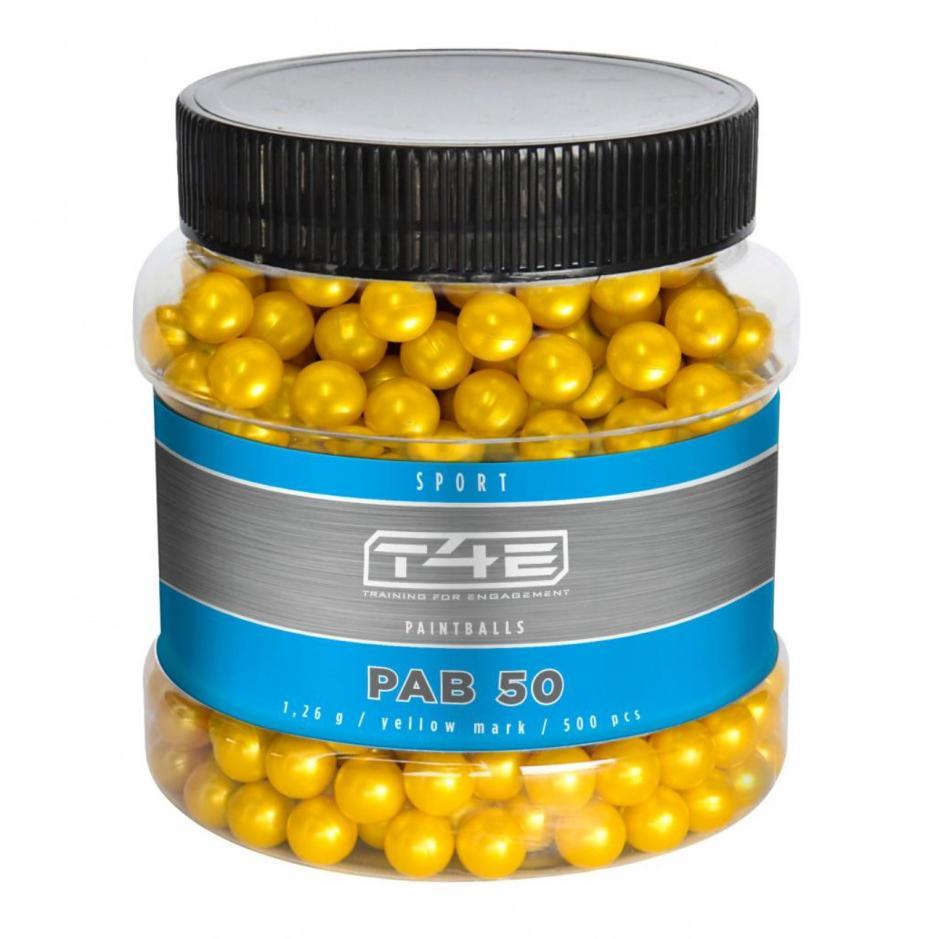 Paint balls for T4E - .50CAL - 500pcs - Yellow - Game-On.no