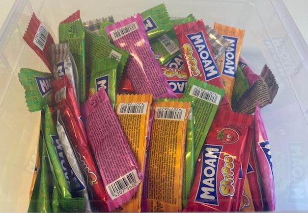 Maoam Stripes Godteri - Boks 840g / 120stk - Game-On.no