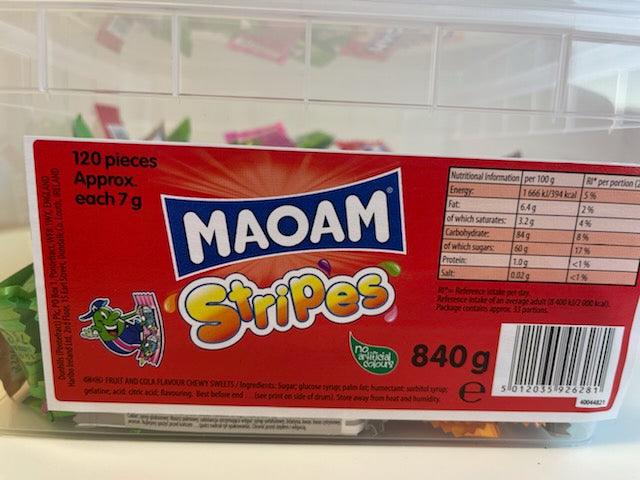 Maoam Stripes Candy - Rasia 840g / 120kpl - Game-On.no