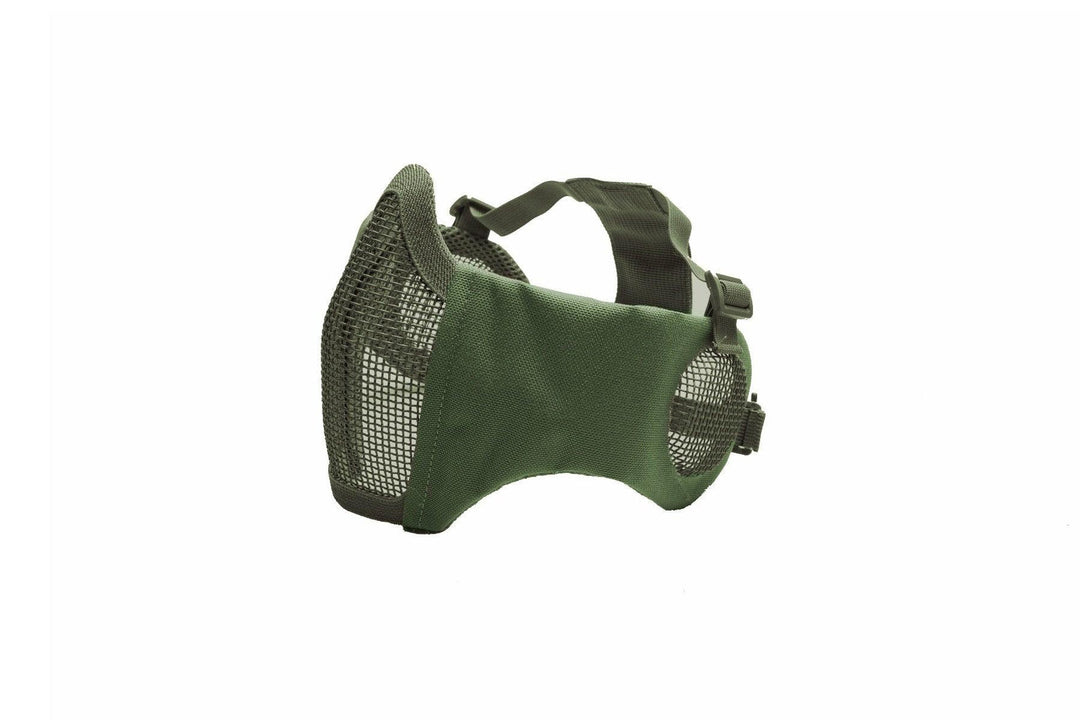 Mesh Mask with Chin Cushion and Ear Protection - Olive - Game-On.no