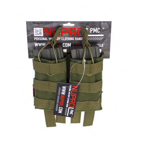 NP - Double Open Magazin Tasche für M4/M15/M16 Magazine - Olive - Game-On.no