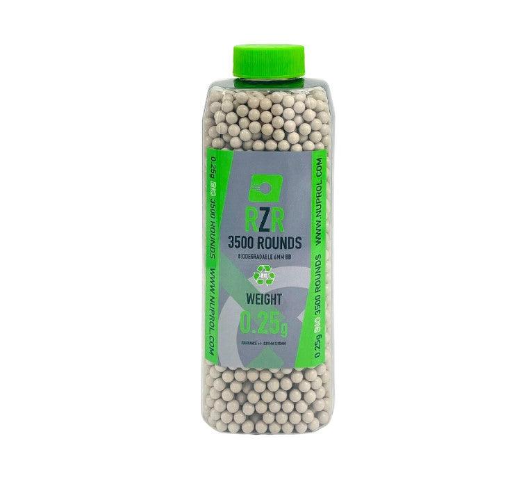 Nuprol RZR BIO - 0,25g - 3500 balls - Game-On.no