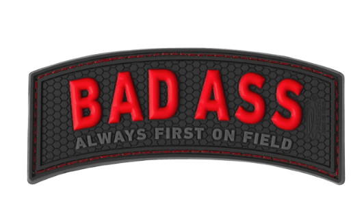 Patch - Bad Ass - Black and Red - Game-On.no