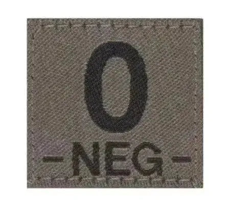 Patch - Blodtype 0- Borrelås - Type 0 Negativ - Game-On.no