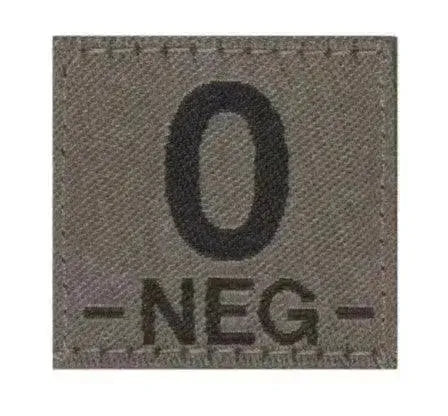 Patch - Blodtype 0- Borrelås - Type 0 Negativ - Game-On.no
