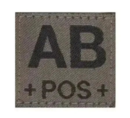 Patch - Blodtype AB+ Borrelås - Type AB Positiv - Game-On.no