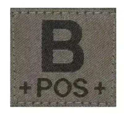 Patch - Blodtype B+ Borrelås - Type B Positiv - Game-On.no
