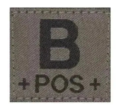 Patch - Blodtype B+ Borrelås - Type B Positiv - Game-On.no