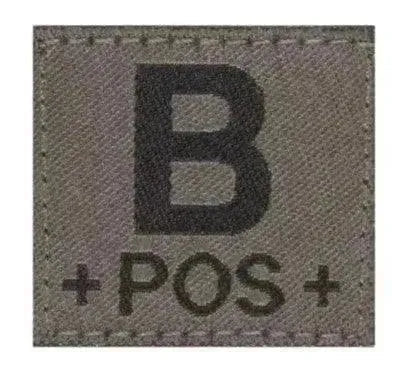 Patch - Blodtype B+ Borrelås - Type B Positiv - Game-On.no