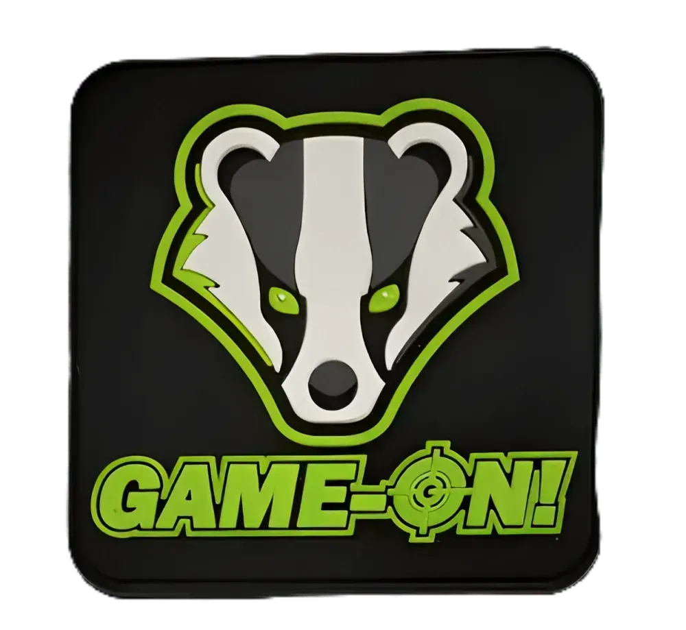 Patch - Game-On Badger Logo - PVC - Firkantet - Game-On.no
