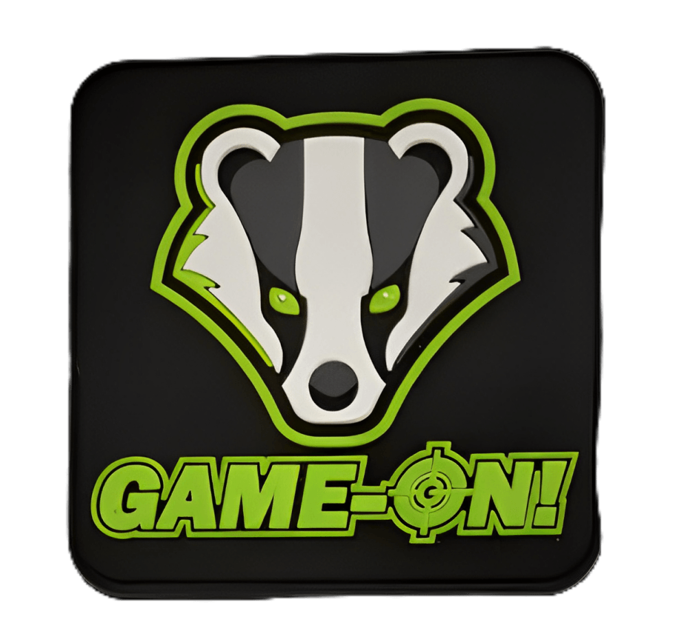 Aufnäher - Game-On Badger Logo - PVC - Quadratisch - Game-On.no