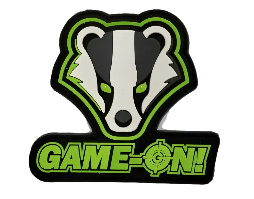 Patch - Game-On Badger Logo - PVC - Formkuttet - Game-On.no