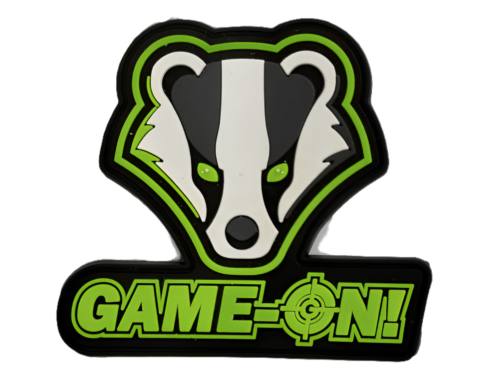 Patch - Game-On Badger Logo - PVC - Pre-cut - Game-On.no