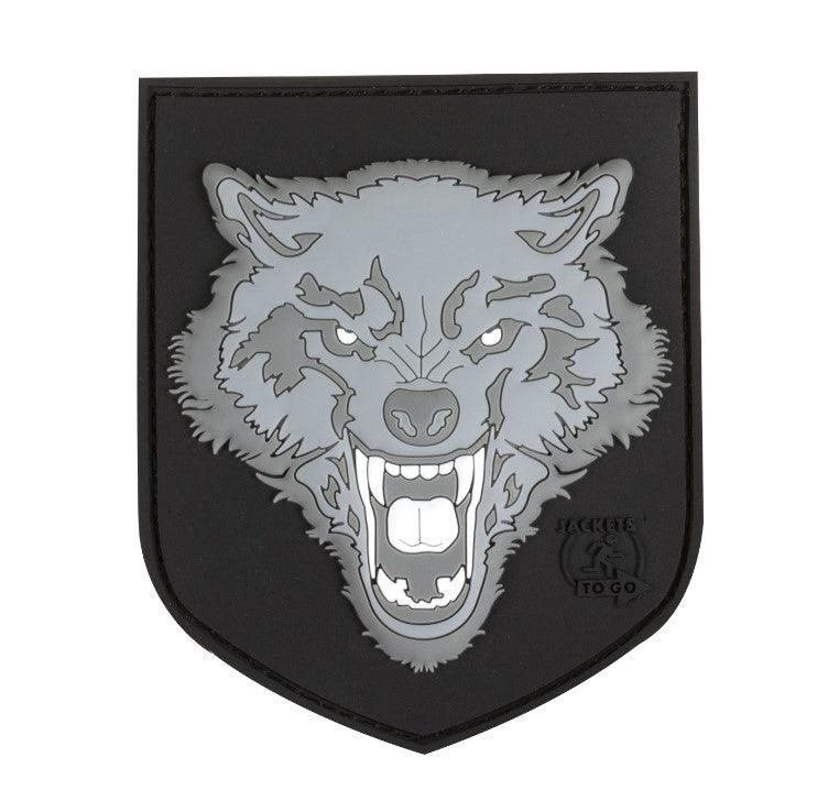 Patch - Gray Wolf on Shield - Game-On.no