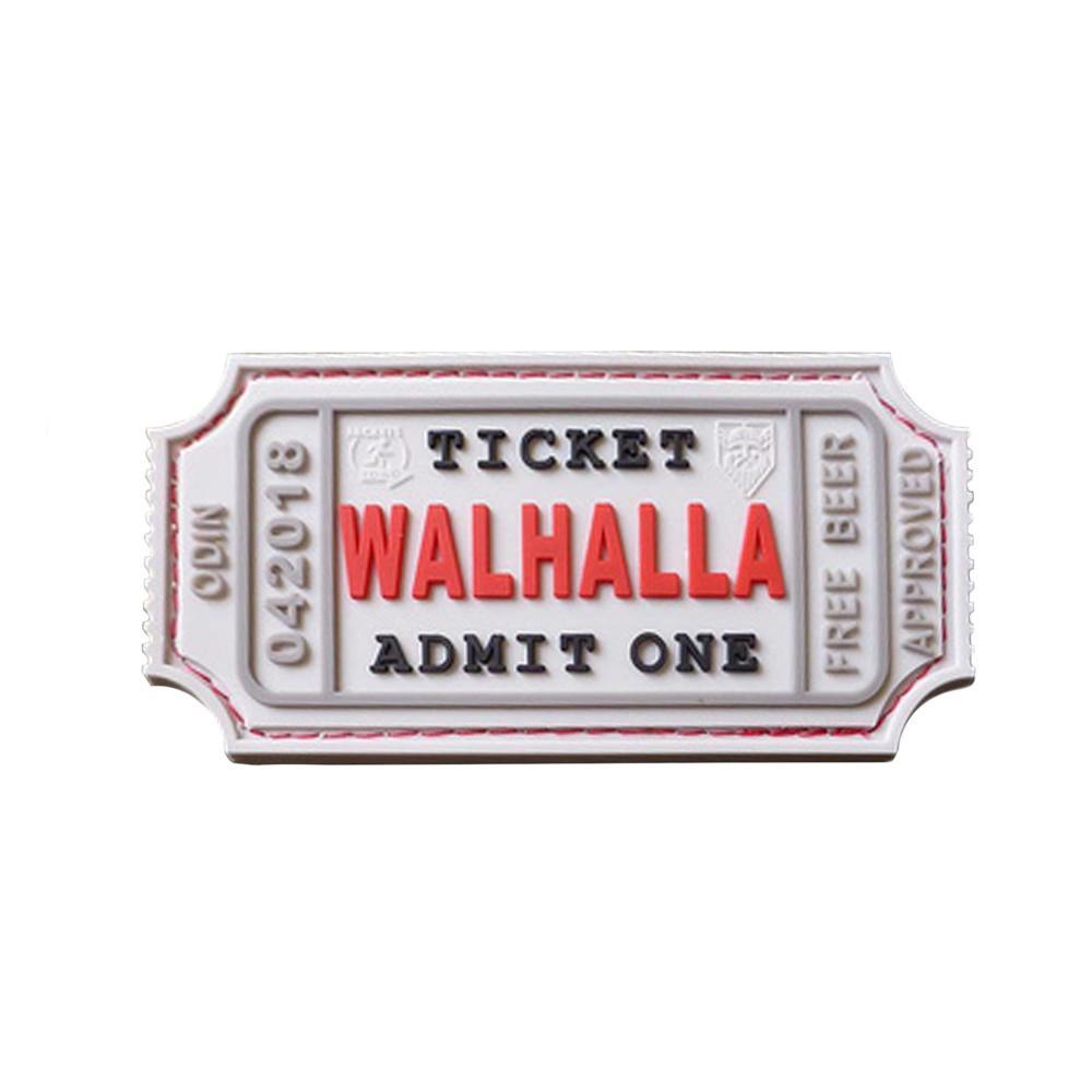 Patch - Großes Walhalla Ticket Gummi - Hvit - Game-On.no