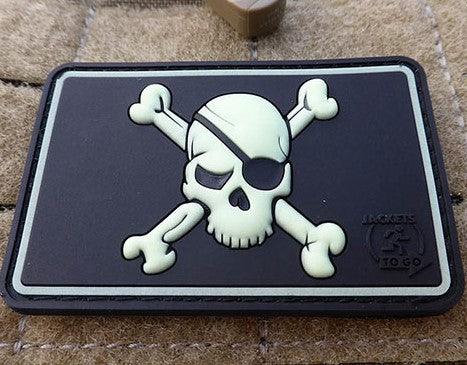 Patch - Pirate Skull Glow-in-the-Dark - Game-On.no