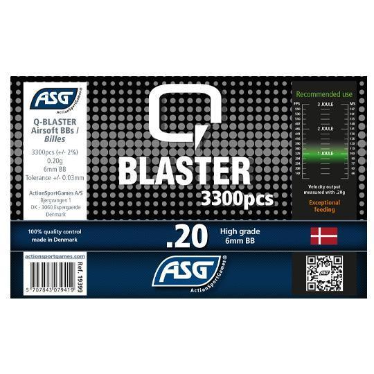 Q-Blaster Softgunkuler - 0,20g - 3300stk - Game-On.no