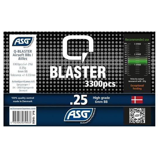 Q-Blaster Softgunkuler - 0,25 g 3300stk - Game-On.no