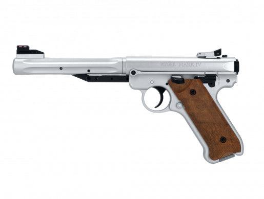 Ruger Mark IV Air Pistol - 4.5mm Pellet - Silver / Brown - Game-On.no