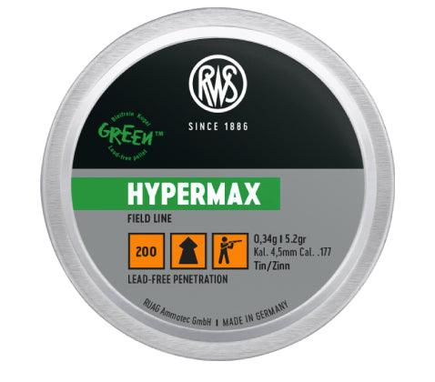 RWS - 4.5mm Hypermax Pellets für Luftdruckwaffen - 200 Stück - Game-On.no