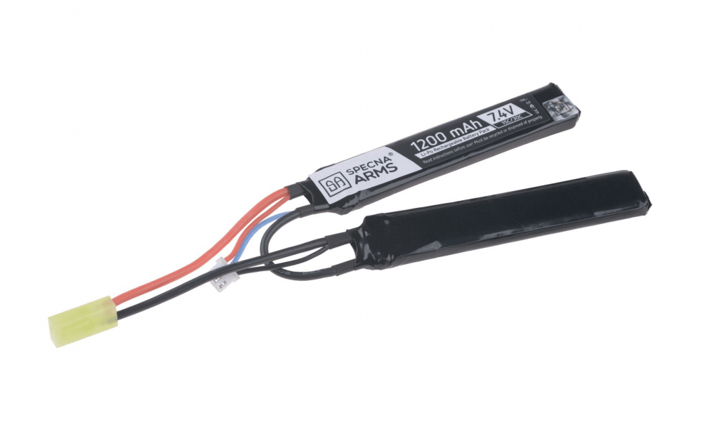 SA - Li-Po 7.4V 1200mAh 15/30C akku - Perhonen kokoonpano - Game-On.no