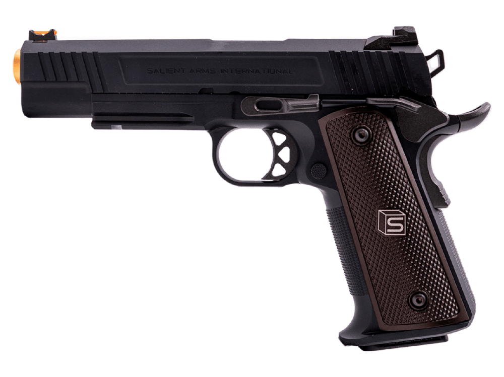 Salient Arms 1911 Blowback Softgun pistooli täysmetalli - Musta - Game-On.no