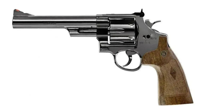 S&W - M29 6.5 CO2 Drevet - 4.5mm BB Revolver - Blå Polert - Game-On.no