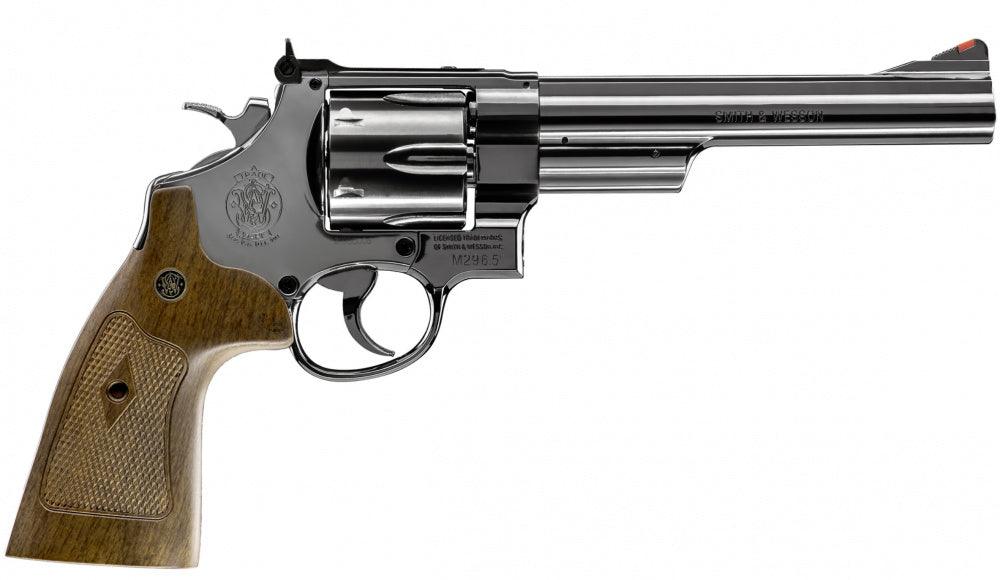 S&W - M29 6,5 CO2 Drevet - 4,5 mm PELLETS Revolver - Blå Polert - Game-On.no