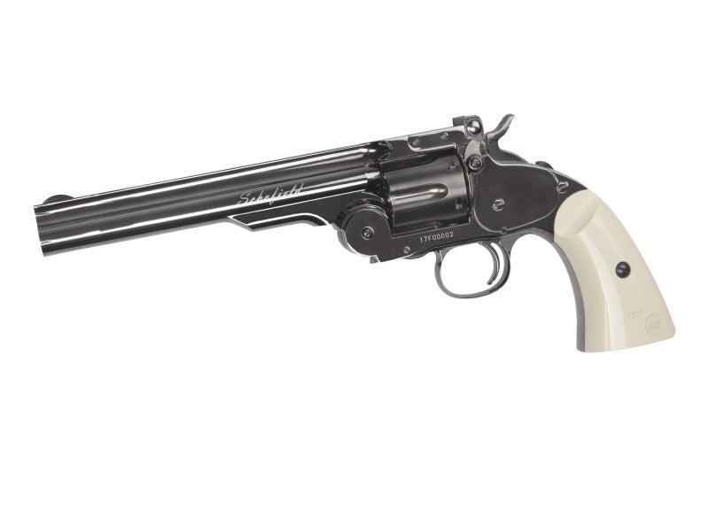 Schofield No. 3 Revolveri - Täysmetalli - 4.5mm BB - Ivory Nickel - Game-On.no