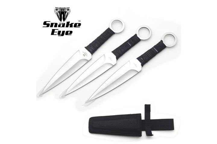 SE - Kunai Throwing Knife Set - 3pcs Knives with Sheath - Game-On.no