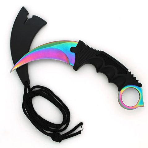 SE - Tactical Karambitstyle Knife - Rainbow - Game-On.no