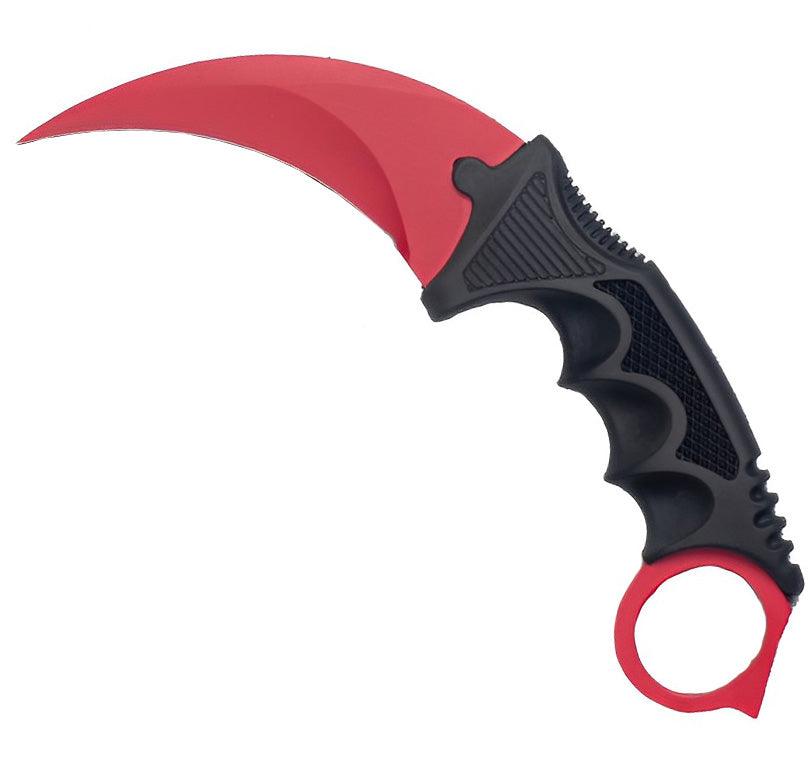 SE - Tactical Karambitstyle Knife - Red - Game-On.no