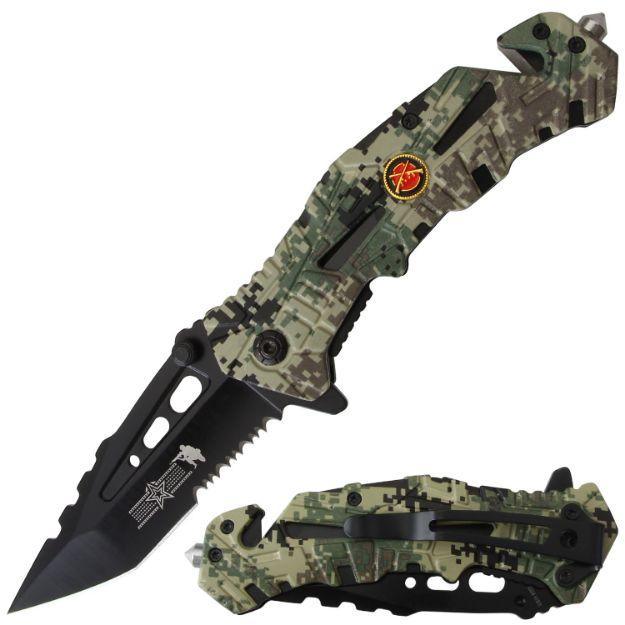 SE - Taktisk overlevelsesfoldekniv - Digital Camo - Game-On.no