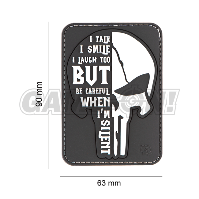 Silent Punisher Patch - Musta/valkoinen - Game-On.com