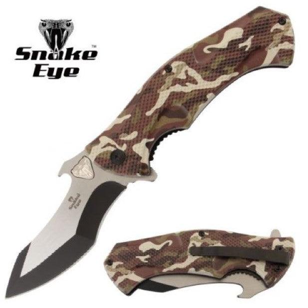 Snake Eye fällkniv - Turkniv i rostfritt stål - Camo - Game-On.no