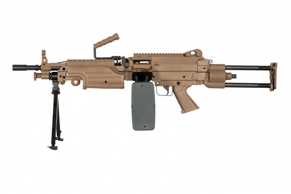 Specna Arms - M249 PARA Core Elektrisk Maskingevær - Brun - Game-On.no